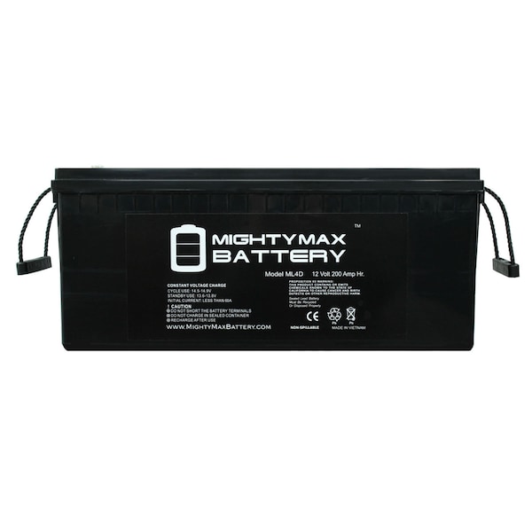 Mighty Max Battery 12-Volt 200 Ah Rechargeable AGM Sealed Lead Acid Battery ML4D - main